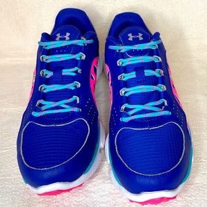 Under armor Micro G purple/pink/white running shoe 7 1/2 women’s